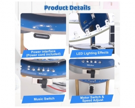 DIY Wireless Rotating 3D Space Model Soldering Project Kit, USB Powered Rotation with Music & LED, STEM Project for High School College
