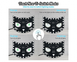 DIY Soldering Learning Kit, Touch Control Black Cat LED Light Electronic Kits, Fun Soldering Project Kits for Adults STEM Education Creative Gift