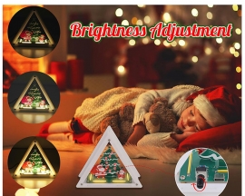 Christmas Soldering Project, Christmas Tree Soldering Kit With Triangular Acrylic Shell, DIY Electronics Kit LED Xmas Tree Santa Claus Snowman With Music for Xmas Decoration Creative Present