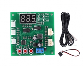 DC 12V 24V 48V 2-Channel PWM 4-Wire Fan Temperature Controller Speed Governor Display Module for PC Fan/Alarm