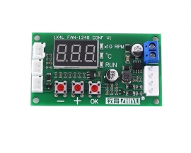 DC 12V 24V 48V PWM 4-Wire Fan Temperature Controller Speed Governor Display Module for PC Fan/Alarm