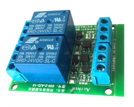 24V 2 Channel Relay Module Switch Optocoupler Fully Isolated Microcontroller PLC Amplification