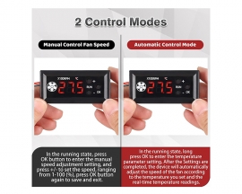 Fan Temperature Controller, ICSTATION DC 12V PWM 4-Wire Fan Speed Controller Module with Temperature Probe Digital Display Temperature Controlled Governor for 3A Fan PC