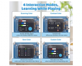 DIY Color Recognition Soldering Kit with TCS34725 Sensor, STEM Electronics Project to Learn RGB & HSV, 1.69'' TFT Display, 4 Modes Color Learning Kit