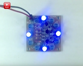 Blue Light LED Circular Lamp DIY Kit Funny Electronic Kits for Beginners
