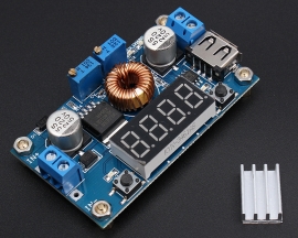 DC-DC 5A LED Drive Lithium Battery Charger Module with Voltmeter Ammeter LED Digit Display Board