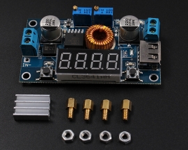 DC-DC 5A LED Drive Lithium Battery Charger Module with Voltmeter Ammeter LED Digit Display Board