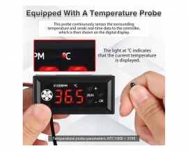 Fan Temperature Controller, ICSTATION DC 12V PWM 4-Wire Fan Speed Controller Module with Temperature Probe Digital Display Temperature Controlled Governor for 3A Fan PC