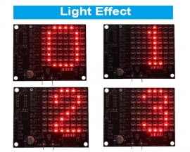 DIY Electronic Kit 64 SMD LED Dot Matrix Display Advertising Screen Number SMD Soldering Practice Kit