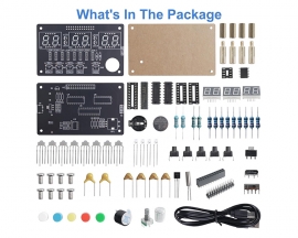 Electronic Clock Soldering Practice Kit, 6Bits Clock with Colorful Lights, DIY Countdown/up 24-Hour Alarm Clock Soldering Projects
