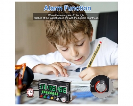 Electronic Clock Soldering Practice Kit, 6Bits Clock with Colorful Lights, DIY Countdown/up 24-Hour Alarm Clock Soldering Projects