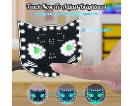 DIY Soldering Learning Kit, Touch Control Black Cat LED Light Electronic Kits, Fun Soldering Project Kits for Adults STEM Education Creative Gift