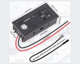 Fan Temperature Controller, ICSTATION DC 12V PWM 4-Wire Fan Speed Controller Module with Temperature Probe Digital Display Temperature Controlled Governor for 3A Fan PC