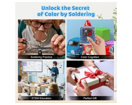 DIY Color Recognition Soldering Kit with TCS34725 Sensor, STEM Electronics Project to Learn RGB & HSV, 1.69'' TFT Display, 4 Modes Color Learning Kit