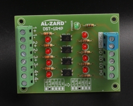 4Bit Optocoupler Isolator 3.3V to 24V Level Voltage Converter Board PLC Signal NPN Output