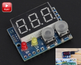 DC 0-99.9V Red LED Display Panel 3 Digits Digital Voltmeter with Alarm Indicator