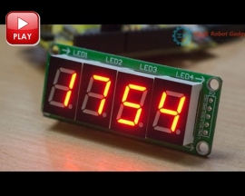 74HC595 Static Drive 4 Segment Digital Display Module 0.5-inch 4 Digits Bright Red Display Board Module