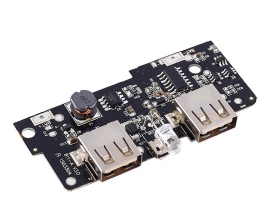 5V 1A 2A Double USB Output Power Bank Battery Charger Protection Board Step Up Boost Converter Module with LED Lamp Power Capacity Indicator