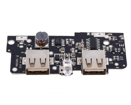 5V 1A 2A Double USB Output Power Bank Battery Charger Protection Board Step Up Boost Converter Module with LED Lamp Power Capacity Indicator