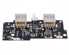 5V 1A 2A Double USB Output Power Bank Battery Charger Protection Board Step Up Boost Converter Module with LED Lamp Power Capacity Indicator