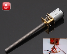 DC 12V 400RPM N20 Micro Gear Motor 16mm Shaft M4x55mm Screw Reducer with Gear Box