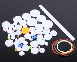60Kinds Kits Plastic Gears Pulley Module 0.5 Robot Parts DIY Necessary Model Toy