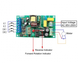 AC 110V Motor Forward Reverse Controller 16A Motor Drive Module AC 100V 220V Limit Switch