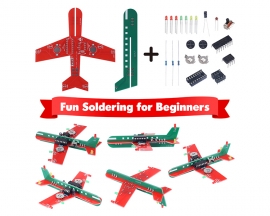 Airplane Flashing LED Light Kit, Soldering Project for STEM Teaching Students Learning, DIY Toy Game Craft Kits for Teens