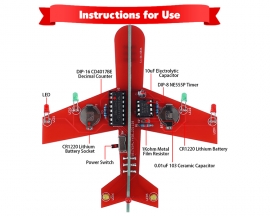 Airplane Flashing LED Light Kit, Soldering Project for STEM Teaching Students Learning, DIY Toy Game Craft Kits for Teens