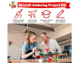 Airplane Flashing LED Light Kit, Soldering Project for STEM Teaching Students Learning, DIY Toy Game Craft Kits for Teens