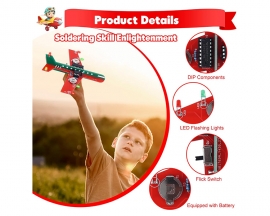 Airplane Flashing LED Light Kit, Soldering Project for STEM Teaching Students Learning, DIY Toy Game Craft Kits for Teens