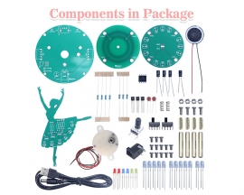 DIY Soldering Practice Kit, LED Rotating Ballerina Girl Music Box Soldering Project Beginners Soldering Learning Electronics Kit for School STEM Education and Desk Ornament Gifts