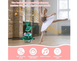 DIY Soldering Practice Kit, LED Rotating Ballerina Girl Music Box Soldering Project Beginners Soldering Learning Electronics Kit for School STEM Education and Desk Ornament Gifts