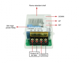 Battery Discharge Controller, DC 8V-86V Battery Voltage Monitor Protector Lithium/Lead-Acid Battery Tester