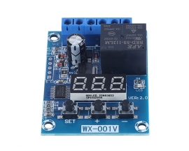 Battery Voltage Monitor, DC 12V Low Voltage Disconnect Switch Over Charge Discharge Controller Protection Board for DC 0-99.9V Lead Acid Lithium Battery