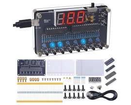 DIY Soldering Project Kit, Binary to Decimal Conversion Soldering Practice Kit with LED Light & Digital Display, Educational DIY Electronic Kits for Teens/Adults/Programmers