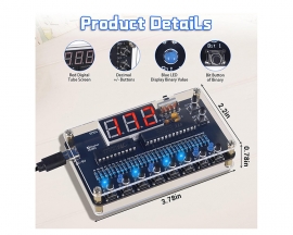 DIY Soldering Project Kit, Binary to Decimal Conversion Soldering Practice Kit with LED Light & Digital Display, Educational DIY Electronic Kits for Teens/Adults/Programmers