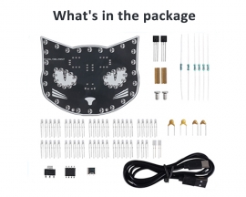 DIY Soldering Learning Kit, Touch Control Black Cat LED Light Electronic Kits, Fun Soldering Project Kits for Adults STEM Education Creative Gift