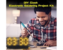 4-Bit Digital Clock Kit with Light Adjustment, Soldering Projects Alarm Clock DIY Electronic Kits Creative Present