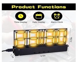 4-Bit Digital Clock Kit with Light Adjustment, Soldering Projects Alarm Clock DIY Electronic Kits Creative Present