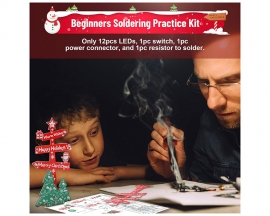 Christmas Table Sign Soldering Practice Kit, DIY LED Merry Christmas Tree Sign Electronics Kit with Colorful Lights, Electronic Soldering Projects for Xmas Decoration and Present