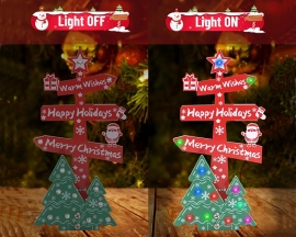 Christmas Table Sign Soldering Practice Kit, DIY LED Merry Christmas Tree Sign Electronics Kit with Colorful Lights, Electronic Soldering Projects for Xmas Decoration and Present