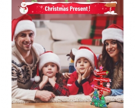 Christmas Table Sign Soldering Practice Kit, DIY LED Merry Christmas Tree Sign Electronics Kit with Colorful Lights, Electronic Soldering Projects for Xmas Decoration and Present