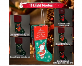 Christmas Stocking Soldering Project, Christmas Sock Soldering Practice Kit With 4 Light Modes DIY LED Santa Claus Electronics Kit for STEM Education Decoration Creative Present