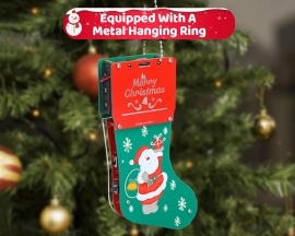 Christmas Stocking Soldering Project, Christmas Sock Soldering Practice Kit With 4 Light Modes DIY LED Santa Claus Electronics Kit for STEM Education Decoration Creative Present