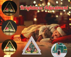 Christmas Soldering Project, Christmas Tree Soldering Kit With Triangular Acrylic Shell, DIY Electronics Kit LED Xmas Tree Santa Claus Snowman With Music for Xmas Decoration Creative Present