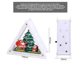 Christmas Soldering Project, Christmas Tree Soldering Kit With Triangular Acrylic Shell, DIY Electronics Kit LED Xmas Tree Santa Claus Snowman With Music for Xmas Decoration Creative Present
