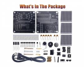 DIY Clock Soldering Project, ICSTATION 4-Digit 24-Hour Clock Soldering Kit with Temperature Date Display, Soldering Practice Kit for Education Learning