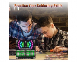 DIY Clock Soldering Project, ICSTATION 4-Digit 24-Hour Clock Soldering Kit with Temperature Date Display, Soldering Practice Kit for Education Learning