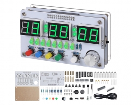 DIY Electronic Clock Soldering Project, 6-Bits Digital Clock Soldering Practice Kit DIY Countdown/up 24-Hour Alarm Clock Electronics Kit with Colorful Lights for Student School Education and Adult Home Office Use